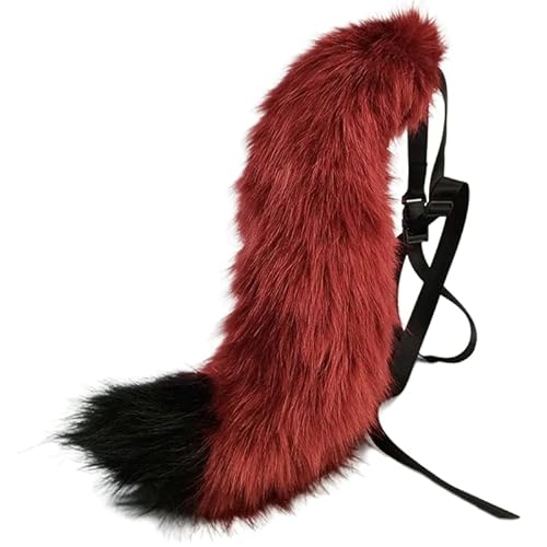 KLOVA Anime Wolfsschwanz Cosplay Prop Plüsch Stirnband Halloween Party Geschenk Großer Wolfsschwanz Cosplay Kostüm Zubehör für Frauen von KLOVA