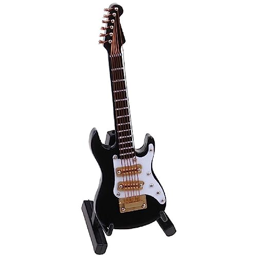 KLOVA Miniatur Gitarre Mini Musikinstrumente Nachbildung Eines E Bass Modells Für Actionfiguren Puppen Dekoration Holzdisplay Musikinstrumentenmodell von KLOVA