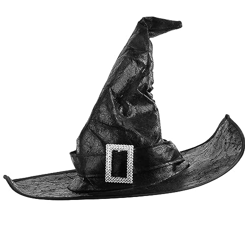 KLOVA Schwarze Hexenhüte, Halloween-Hüte für Erwachsene, Kinder, Halloween-Dekorationen, Hexenhüte für Damen, Halloween-Zubehör, Zaubererhut, Erwachsene, Männer, Frauen von KLOVA