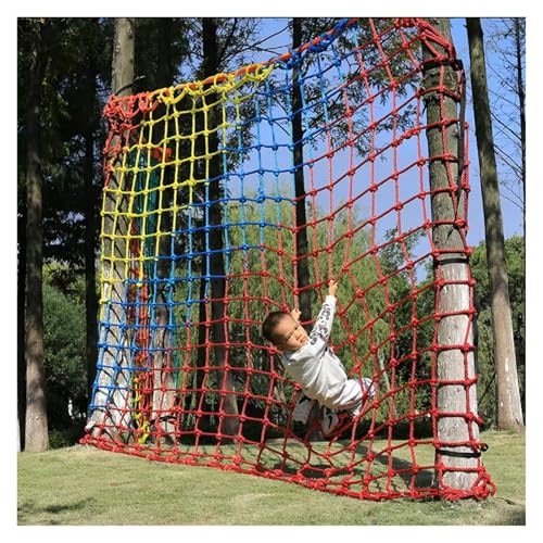 KLRCPQWU Kletterseilleiter Sicherheitsnetz Fitness Schaukelleiternetz LKW Deck Frachtnetze Ausdauer Kinderspielplatz Kletternetznetze Seildurchmesser 14mm(14mm-10cm,1X2m/3.3X6.6ft) von KLRCPQWU