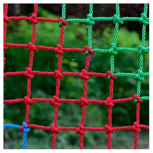 KLRCPQWU Kletterseilleiter Sicherheitsnetz Fitness Schaukelleiternetz LKW Deck Frachtnetze Ausdauer Kinderspielplatz Kletternetznetze Seildurchmesser 14mm(14mm-14cm,1X8m/3.3X24.25ft) von KLRCPQWU