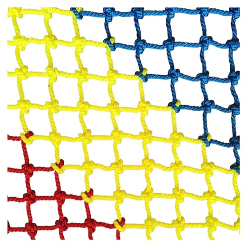 KLRCPQWU Schutznetz Sicherheitsnetz Nylon Ladungs Seilnetz Farbe Dekoratives Seilnetz, Kinder Fallschutznetz, Treppen Schutznetz, Sicherheitsnetz, Outdoor(12mm*12cm,1X2m/3.3X6.6ft) von KLRCPQWU