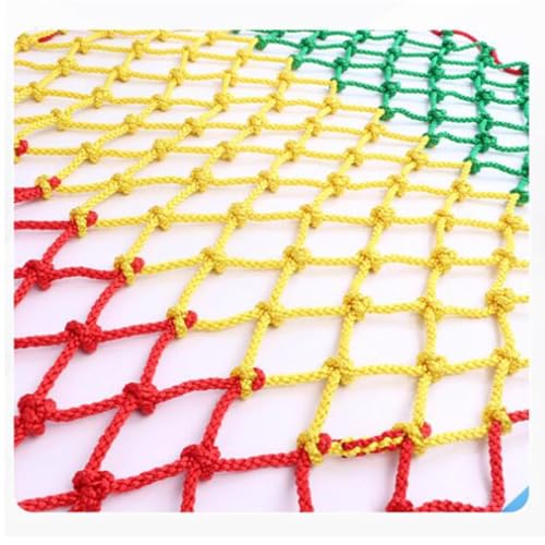 Outdoor-Sicherheitsnetz Kletternetz Dekoratives Netz Frachtnetz Spielplatz Fitnessgeräte Kletternetz Kinder Dekoration Mesh Übungsnetz Ausdauer Hängematte Sicherheitsnetz(14mm-12cm,1X1m/3.3X3.3ft) von KLRCPQWU