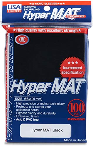 KMC Hyper Matte Black 100-count Standard Size Sleeves Pack von KMC