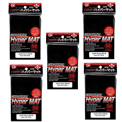 KMC Hyper Matte Sleeves Black ÃƒÂ—5 Sets (5 Packs/total 400 Sheets) ( Japan Import ) Made in Japan by KMC von KMC