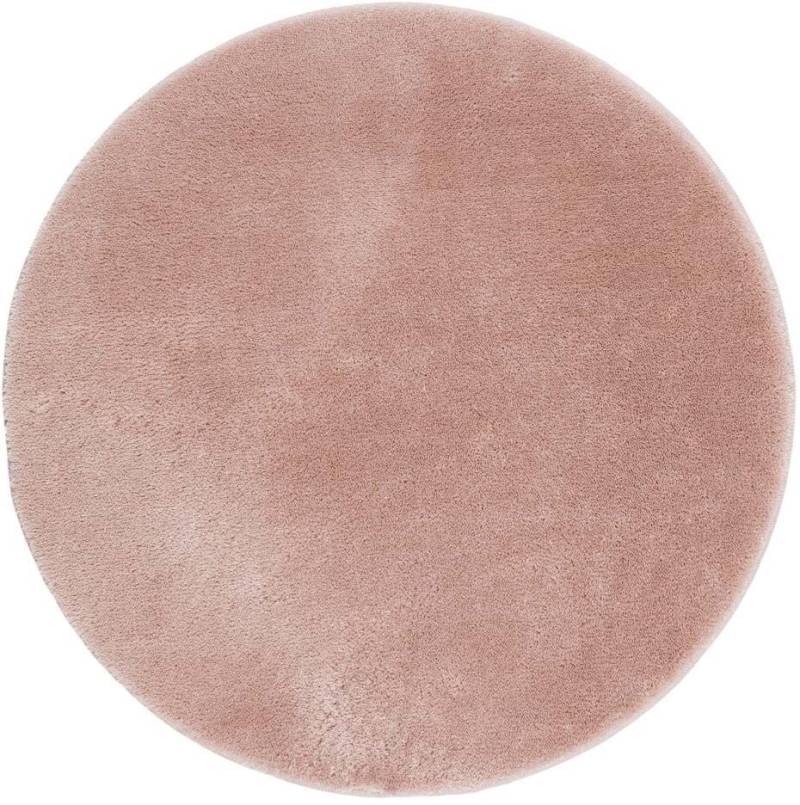 KM Carpets Cozy Runder Teppich 160 cm, Dusty Pink von KMCarpets