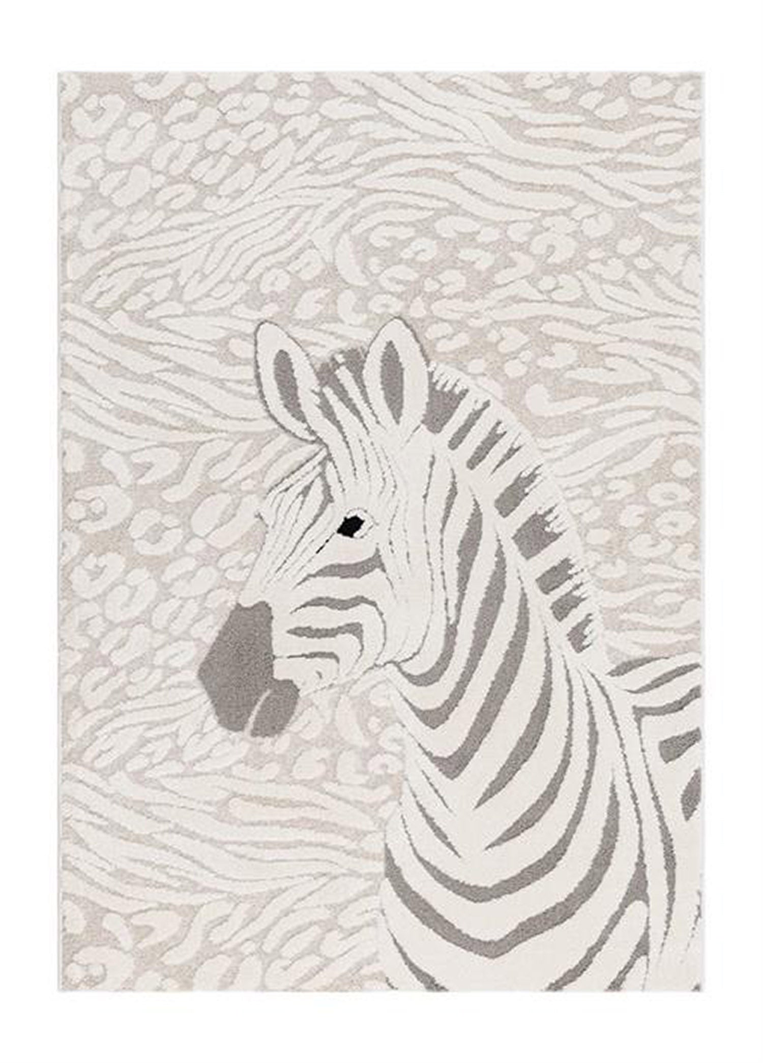 KMCarpets Teppich Zebra 80x150 cm, Creme von KMCarpets