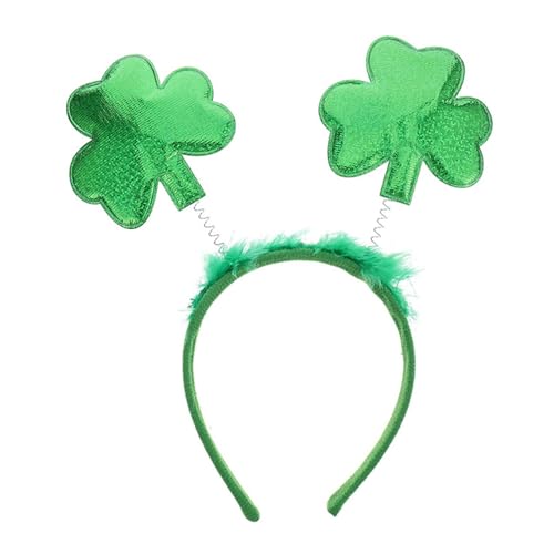 KMGDM Leprechaun Blingbling Stirnband Kleeblatt Spitze Kopfbedeckung Gefiederte Foto Requisiten Irish Day Party Kopfbedeckung Irish Day von KMGDM