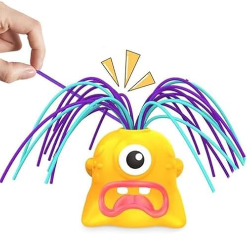 Ermüdungsspielzeug, Stressabbau, schreiendes Monster-Spielzeug, 2 Stück, Haare ziehen, Stressabbau, 6 Geräusche, Schrei-Spielzeug for Erwachsene und Kinder, niedliches Cartoon-lustiges Schrei-Spielzeu von KMLATZDN