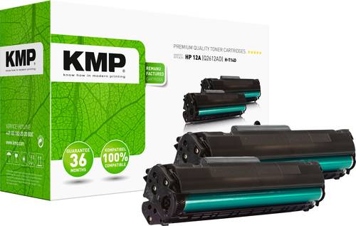 KMP Toner ersetzt HP HP 12A (Q2612A) Kompatibel 2er-Pack Schwarz 2000 Seiten H-T114D 1114,0021 von KMP