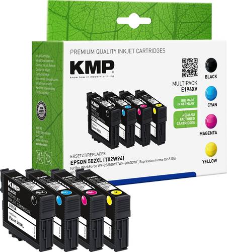 KMP Druckerpatrone ersetzt Epson 502XL, T02W6, T02W1, T02W2, T02W3, T02W4 Kompatibel Kombi-Pack Schw von KMP