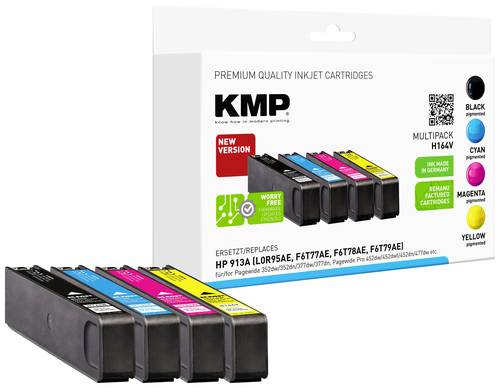 KMP Druckerpatrone ersetzt HP HP 913A Kompatibel Kombi-Pack Schwarz, Cyan, Magenta, Gelb H164V 1750, von KMP