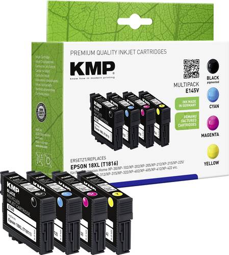 KMP Druckerpatrone ersetzt Epson 18XL, T1816, T1811, T1812, T1813, T1814 Kompatibel Kombi-Pack Schwa von KMP