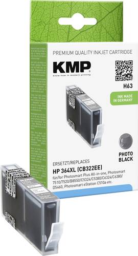 KMP Druckerpatrone Kompatibel ersetzt HP 364XL, CB322EE Foto Schwarz H63 1713,0040 von KMP