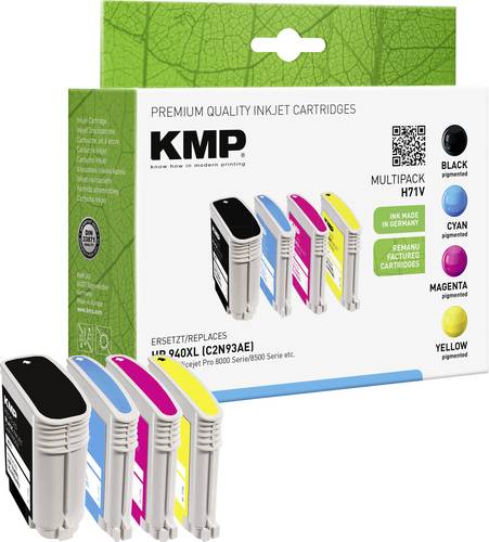 KMP Druckerpatrone Kombi-Pack Kompatibel ersetzt HP 940XL, C2N93AE, C4906AE, C4907AE, C4908AE, C4909 von KMP