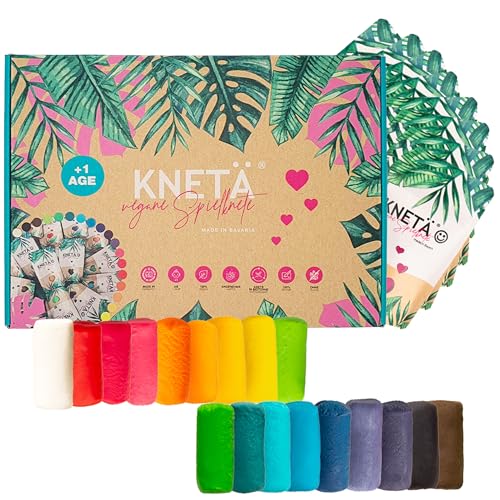 KNETÄ 18er Bag Set (18x50g) Vegane Spielknete I Knete für Kinder ab 1 Jahr I I Knete Kleinkinder von KNETÄ