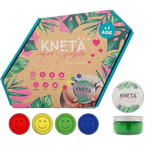 KNETÄ Dosen Knet Set I Für Kinder ab 1 Jahr I I Vegan I Unbedenklich (4er Set) von KNETÄ