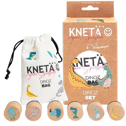 KNETÄ Holzstempel Set *DINOZ* Geschenkidee für Kinder von KNETÄ