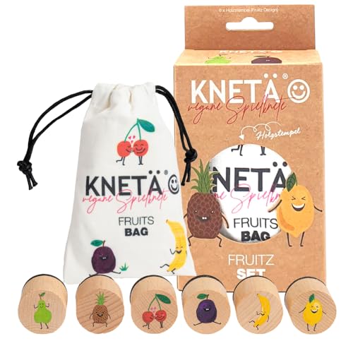 KNETÄ Holzstempel Set *FRUITZ* Geschenkidee für Kinder von KNETÄ