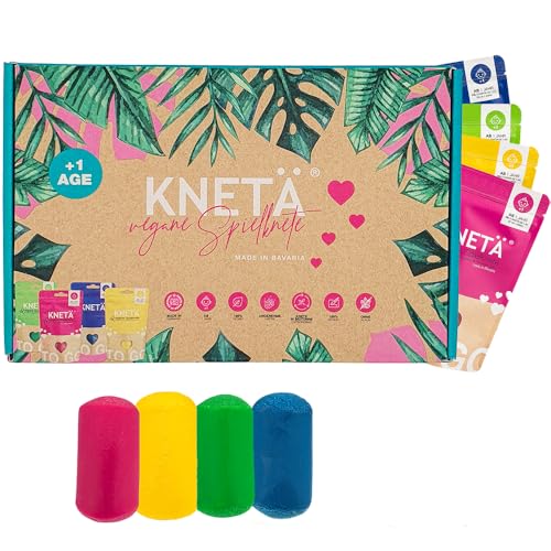 KNETÄ NEU Vegane Spielknete (Bag Sets) I Kleinkinderknete ab 1 Jahr (4er Set XL) Knet Set I Ungiftig… von KNETÄ