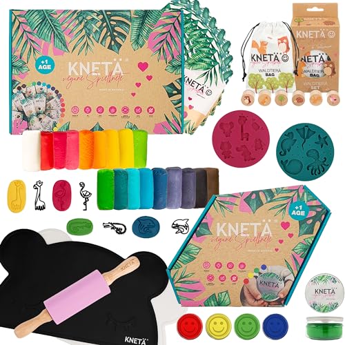 KNETÄ STARTÄR Bundles - Vegane Spielknete ab 1 Jahr I Made in Germany I Knetset I Knetzubehör (XL) von KNETÄ