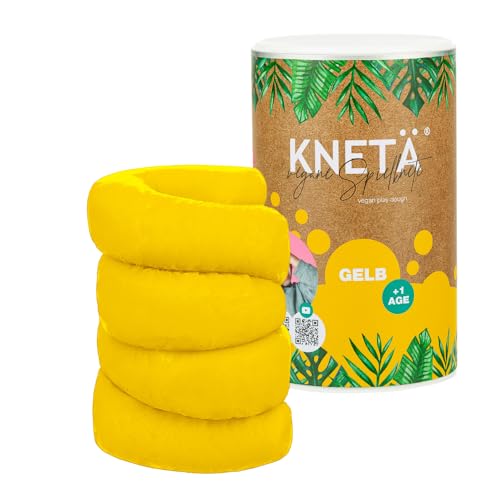 KNETÄ XXL Papierdose (1.000g) - Vegane Spielknete für Kinder ab 1 Jahr I Made in Germany (GELB) von KNETÄ