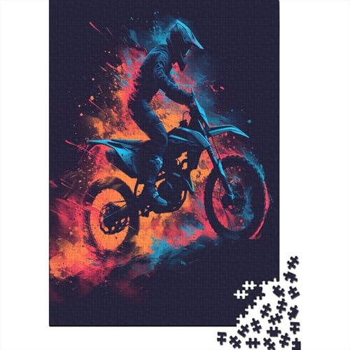 Kreuz-Country Motorcycle 1000 Teile Puzzle Für Erwachsene, Hochwertige Recycelbare Materialien Und Druck Puzzlespiel, Familienspiel, Geschenk Für Liebhaber Oder Freunde Puzzel 1000pcs (75x50cm) von KNNDUIAOE