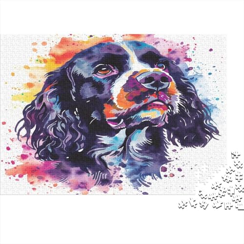 Schwanzer Spaniel Puzzle 1000 Teile Für Erwachsene Und Kinder Ab 14 Jahrenfür Stressabbauer Puzzlespiel Erwachsenen Puzzlespiel Puzzel 1000pcs (75x50cm) von KNNDUIAOE