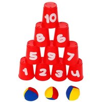 Dosenwerfen - 10 Becher und 3 Bälle, Zubehör für das beliebte Partyspiel von KNORRTOYS.COM GmbH