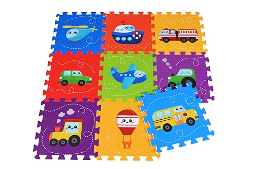 KNORRTOYS.COM 21025 Puzzlematten, „Fahrzeuge“/ 9-TLG./ 30 cm von KNORRTOYS.COM