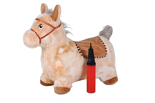 KNORRTOYS.COM 40250 Hüpftier, Pferd beige inkl. Luftpumpe von KNORRTOYS.COM