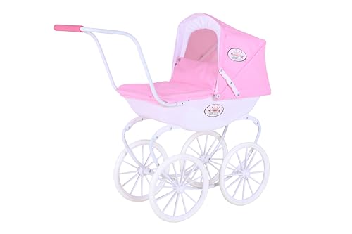 Knorrtoys 63602 - Puppenwagen Classic pram - Rose/White/Princess von KNORRTOYS.COM