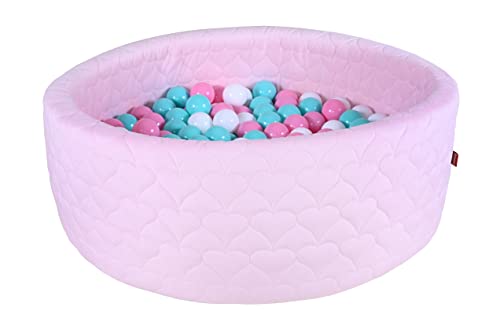 Knorrtoys 68199 - Bällebad Soft - Cosy Heart Rose - 300 Balls Rose/Creme/lightblue von knorr toys