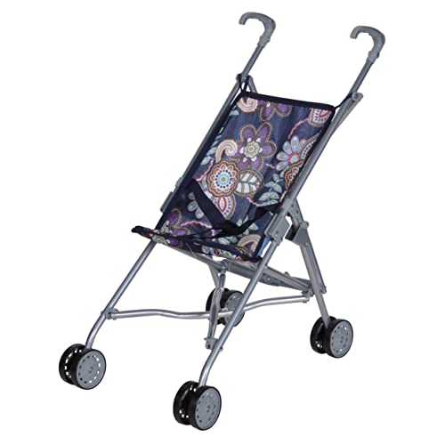 Knorrtoys 12678 - Puppenbuggy Sim - blue flowers von KNORRTOYS.COM