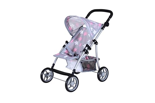 Knorrtoys 16844 - Puppenbuggy Liba - Star Grey pink von KNORRTOYS.COM