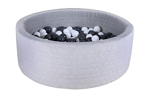 Knorrtoys 68197 - Bällebad soft - "Cosy geo grey" - 300 Bälle grey/creme von KNORRTOYS.COM