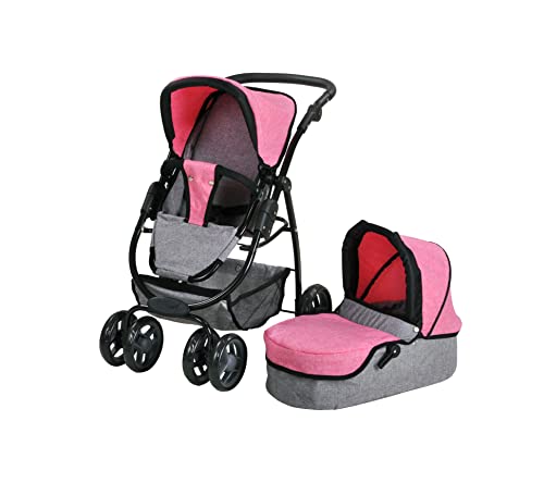 Knorrtoys 90722 90722-Puppenwagen Coco-Jeans Grey Puppenwaren von KNORRTOYS.COM