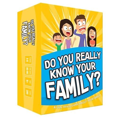 KNQSTYJV Kennen Sie Ihre Familie wirklich? Lustiges Familienkartenspiel für Erwachsene, Teenager und Kinder für den Familienspielabend, Partyspiel, Kartenspiel für Kinder und Erwachsene von KNQSTYJV