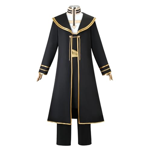 KNUSO Cosplay-Kostüm, Anime, Frieren Heiter, Umhang, Hose, Uniform, Anzug, Halloween-Party-Outfit (Größe M) von KNUSO