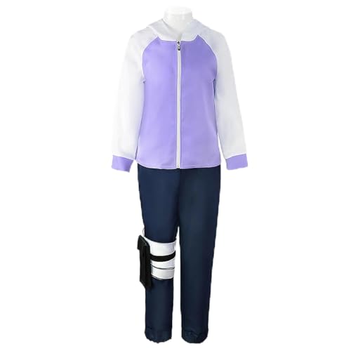 KNUSO Cosplay Kostüm Anime Hinata Hyuuga Jacke Hose Outfits Halloween Party Anzüge mit Zubehör (Größe M) von KNUSO