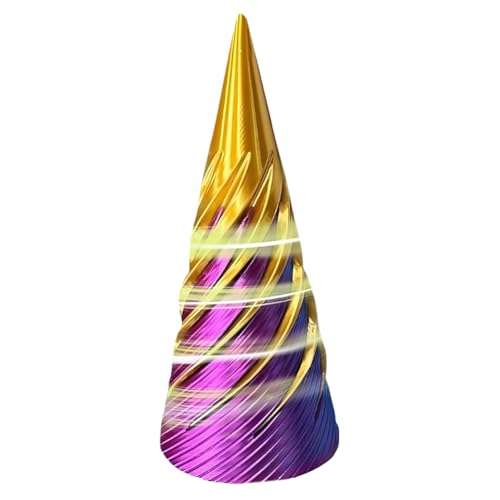 KOBONA 3D Printed Spiral Cone Toy Impossible Pyramid Passthrough Sculpture Schreibtischspielzeug Mini Vortex Faden Illusion Schreibtischspielzeug Ägyptische Pyramide Ägypten Deko Statue von KOBONA