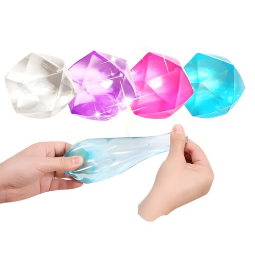 Kobona Sugar Ball Zappet , 6pcs Clear Ice Zappet , Linderung von Angst und Stress Squeeze Candy Ball Toy, for Party School Geschenk Diamonds Eiswürfel von KOBONA