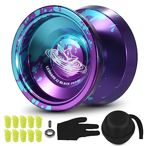 JoJo,KOCAN Aluminium-Yo-Yo-Ball,Wettkampf-Yo-Yo-Geschenk mit Tragschnüren,Handschuh und Aufbewahrungskoffer von KOCAN