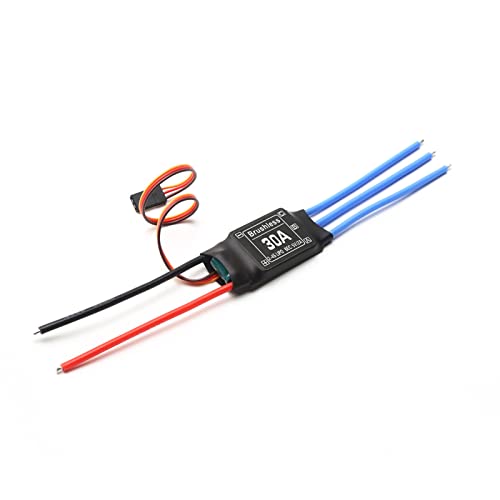 KOCAN 30A Brushless ESC 2-4S Elektronischer Drehzahlregler mit 5V 2A BEC 3,5MM Bananenkopf für Flugzeug Flugzeug Hubschrauber Boot FPV F450 Mini Quadcopter von KOCAN