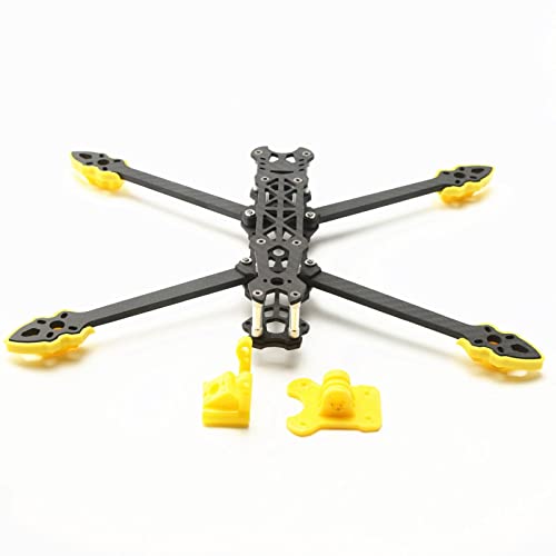 KOCAN Mark4 7 Zoll 295 mm mit 5 mm Arm Quadrocopter Rahmen 3K Kohlefaser 7'' FPV Freestyle Fernbedienung Renndrohne mit gelben Druckteilen für DIY FPV von KOCAN