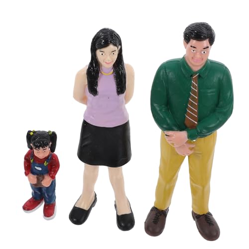 KOCKSHION 1 Set Realistische Familienfiguren-Set, Papa, Und Mädchen, Figur Für Puppenhäuser, Sandtische, Mini-Menschen-Figur, Miniatur-Menschen-Statue von KOCKSHION