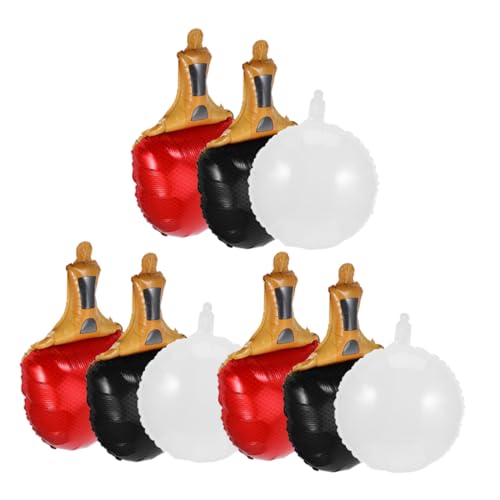 KOCKSHION 9 Stück Teiliges Tischtennis Folienballons Langlebige Wiederverwendbare Sportdekoration Mit Roten und Schwarzen Schlägern Sowie Weißen Bällen für Sportpartys und Outdoor-events KOCKSHION 9 Stück Teiliges Tischtennis Folienballons Langlebige Wiederverwendbare Sportdekoration Mit Roten und Schwarzen Schlägern Sowie Weißen Bällen für Sportpartys und Outdoor-events von KOCKSHION