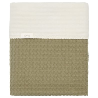 koeka Babydecke cotton Fleece Amsterdam moss 75 x 100 cm von KOEKA