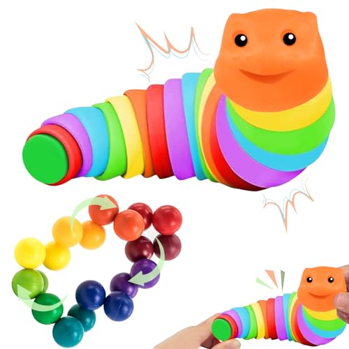 Fidget Spielzeug, 3 Stück Squeeze Toys, Fidgets Slug Spielzeug, Anti-Stress Fidget Toys, 3D Stressabbauball, ADHS, Anti Ängste Spielzeug Linderung Entspannung für Kinder Erwachsene von KOIROI