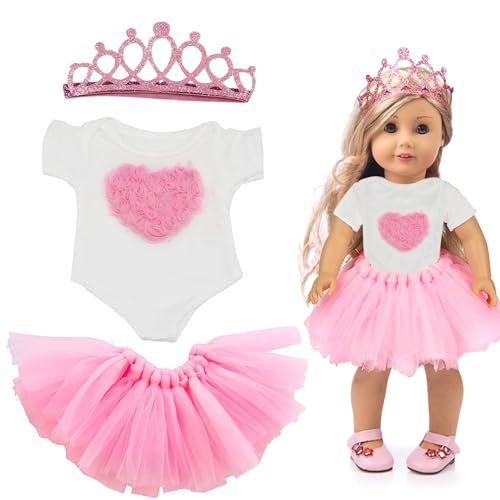 Geburtstag Puppe Rosa Kleidung, Puppen Zubehör 43cm, Geburtstags Puppenkleider Zubehör Set, Babypuppenkleidung, Neue Puppenkleidungs-Outfits, Puppenkleider Puppenkleidung Set, Geschenke für Mädchen Geburtstag Puppe Rosa Kleidung, Puppen Zubehör 43cm, Geburtstags Puppenkleider Zubehör Set, Babypuppenkleidung, Neue Puppenkleidungs-Outfits, Puppenkleider Puppenkleidung Set, Geschenke für Mädchen von KOIROI